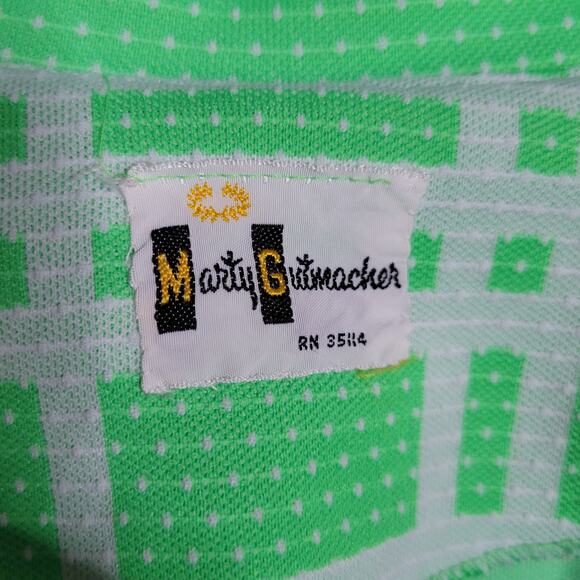 Vintage Neon Green/White Plaid & Polka Dot 3 Piece Set - Picture 10 of 10